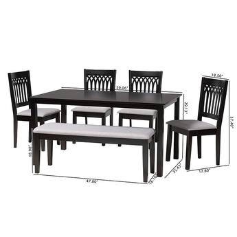 Baxton studio rh389cgreydarkbrown6pcdiningset 12
