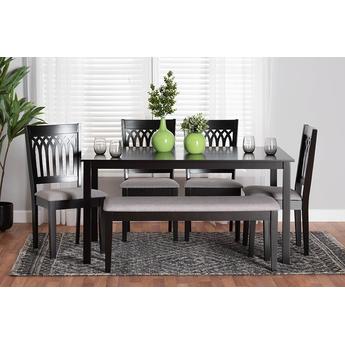 Baxton studio rh389cgreydarkbrown6pcdiningset 2