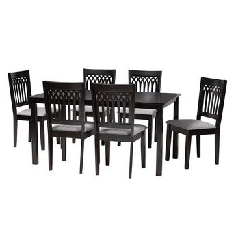 Baxton studio rh389cgreydarkbrown7pcdiningset 1