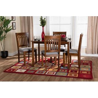Baxton studio rh389cgreywalnut5pcdiningset 2