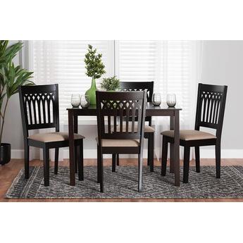 Baxton studio rh389csanddarkbrown5pcdiningset 2
