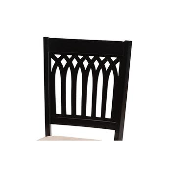 Baxton studio rh389csanddarkbrown5pcdiningset 6