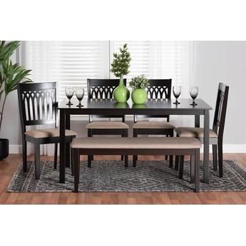 Baxton studio rh389csanddarkbrown6pcdiningset 2