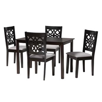 Baxton studio rh391cgreydarkbrown5pcdiningset 1