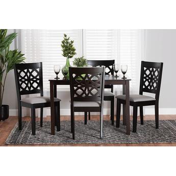 Baxton studio rh391cgreydarkbrown5pcdiningset 2