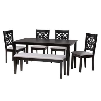Baxton studio rh391cgreydarkbrown6pcdiningset 1