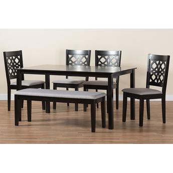 Baxton studio rh391cgreydarkbrown6pcdiningset 11