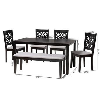 Baxton studio rh391cgreydarkbrown6pcdiningset 12