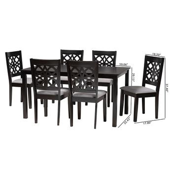 Baxton studio rh391cgreydarkbrown7pcdiningset 11