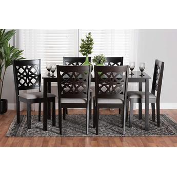 Baxton studio rh391cgreydarkbrown7pcdiningset 2