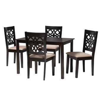 Baxton studio rh391csanddarkbrown5pcdiningset 1