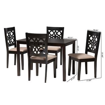 Baxton studio rh391csanddarkbrown5pcdiningset 11