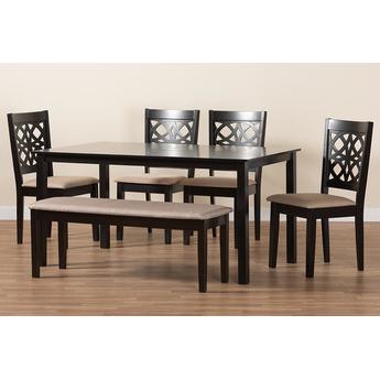 Baxton studio rh391csanddarkbrown6pcdiningset 11