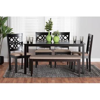 Baxton studio rh391csanddarkbrown6pcdiningset 2