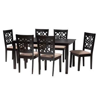 Baxton studio rh391csanddarkbrown7pcdiningset 1