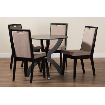 Baxton studio rikasanddarkbrown5pcdiningset 10