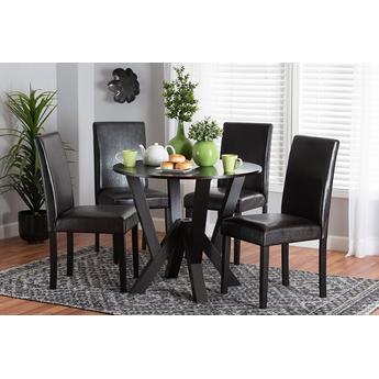 Baxton studio rosidarkbrown5pcdiningset 2