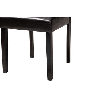 Baxton studio rosidarkbrown5pcdiningset 7