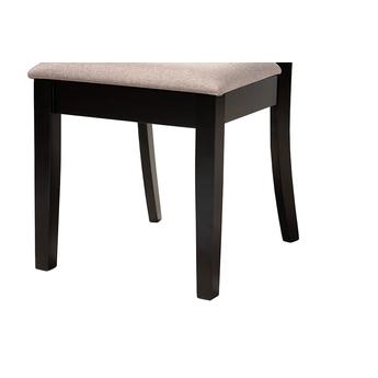 Baxton studio rosiesanddarkbrown5pcdiningset 7