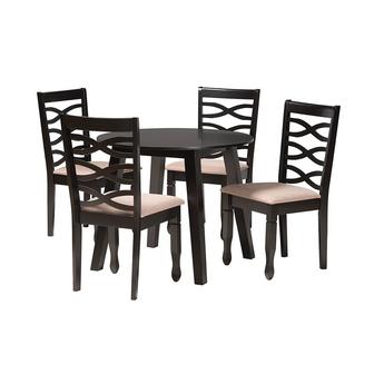 Baxton studio rubysanddarkbrown5pcdiningset 1