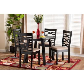 Baxton studio rubysanddarkbrown5pcdiningset 2