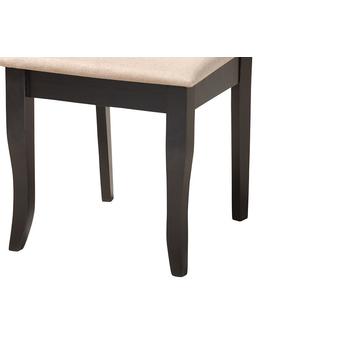 Baxton studio theasanddarkbrown5pcdiningset 7