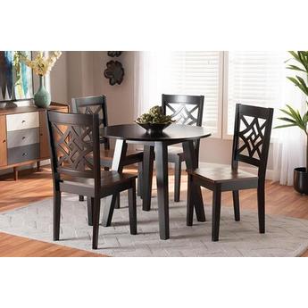 Wholesale Interiors RAVADARKBROWNWALNUT5PCDININGSET