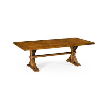 Jonathan Charles Dining Table 49105990LCFW Country Farmhouse Walnut