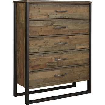 Signature Design By Ashley Sommerford Brown Five Drawer Chest