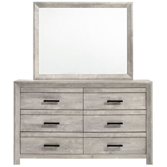 Eleanor Six Drawer Dresser in Distressed White — thumbnail 8