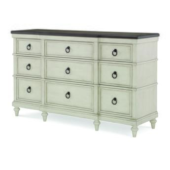 Legacy Classic Furniture Brookhaven Dresser N64001200 Vintage Linen and  Rustic Dark Elm