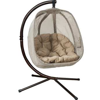Flowerhouse Bark Hanging Egg Chair with Stand