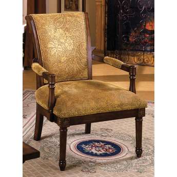 Furniture of America Stockton Antique Oak Accent Chair