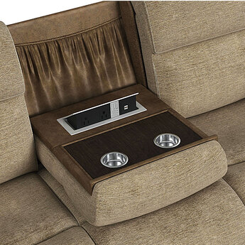 Hornet Reclining Sofa - Beige — thumbnail 8