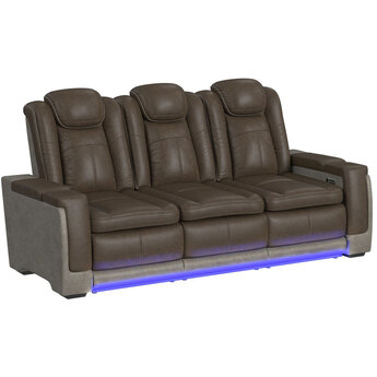 Lantana Power Motion Sofa - Rocky Brown/Grey — thumbnail 2