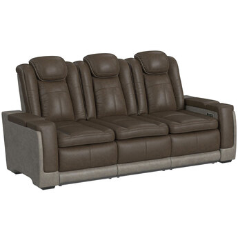 Lantana Power Motion Sofa - Rocky Brown/Grey — thumbnail 3