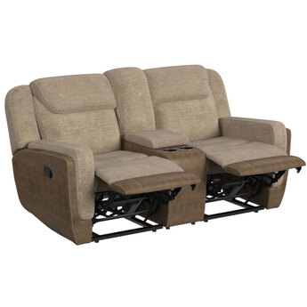 Hornet Reclining Loveseat - Beige — thumbnail 3