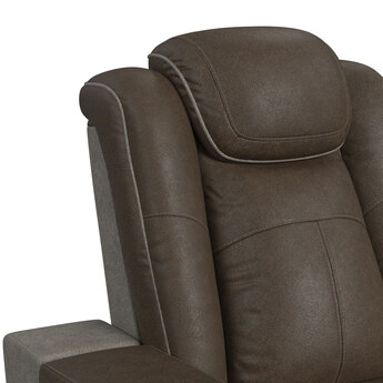 Lantana Power Motion Loveseat - Rocky Brown/Grey — thumbnail 6