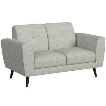 Sonata Loveseat in Palmer smoke with Black Wooden Legs