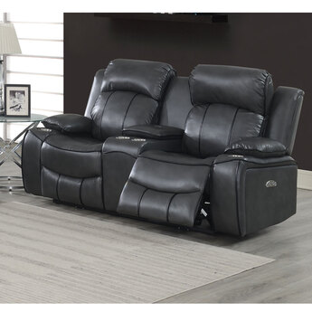 Blanche Power Reclining Loveseat - Gray