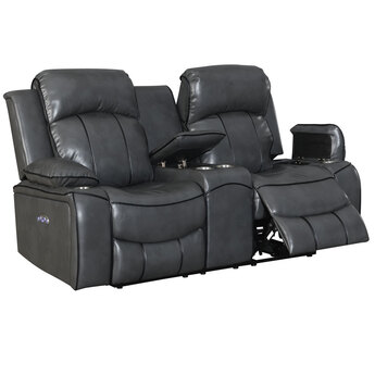 Blanche Power Reclining Loveseat - Gray — thumbnail 2