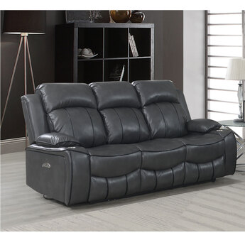 Blanche Reclining Sofa with Power Headrest - Gray