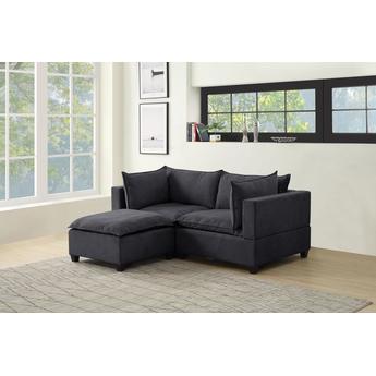 Lilola Home Fabric Loveseat 814011 Dark Gray