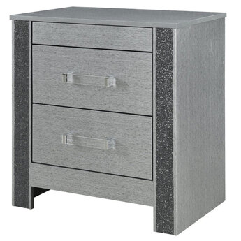 Logan Silver Nightstand — thumbnail 2
