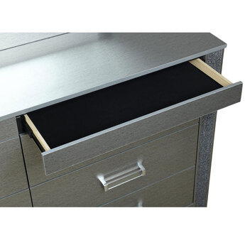 Logan Silver Nightstand — thumbnail 3