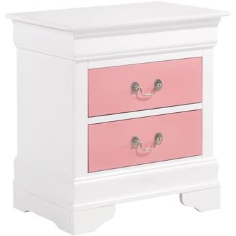  Glory Furniture Louis Phillipe 3 Drawer Nightstand in White :  Home & Kitchen