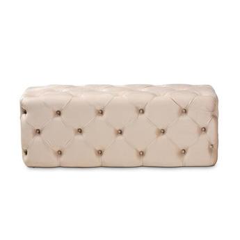 Wholesale Interiors LD19A1191BEIGEVELVETOTTO