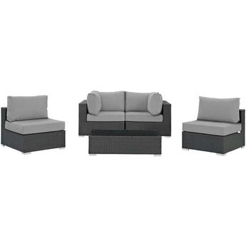 Modway EEI1882CHCGRYSET