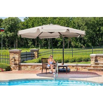 island patio umbrella 8'Thatch Tiki Tropical Palapa Raffia Tiki Hut Hawaiian Hula Beach Umbrella,Straw Umbrella Brown Half Circle No Foundation Needed Manual ft Rectangular Beige Market Umbrella provides a smart and stylish way to shade your oval tables all summer long 8 ft. Steel Market Hawaiian