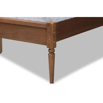 Baxton studio mg0056walnutrattanwalnutqueen 6